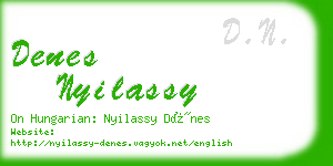 denes nyilassy business card